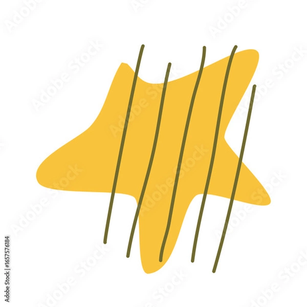 Obraz Abstract organic shape, hand drawn abstract art vector