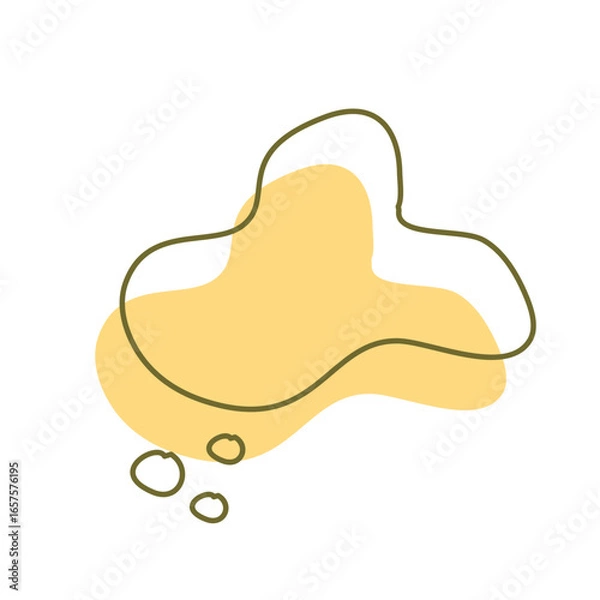 Obraz Abstract organic shape, hand drawn abstract art vector