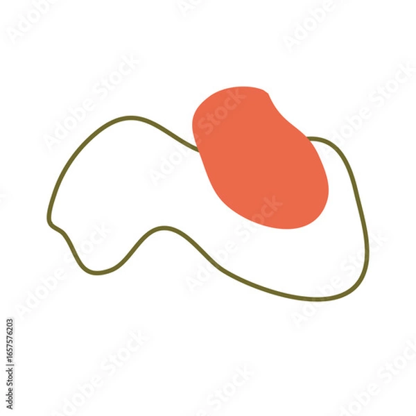 Obraz Abstract organic shape, hand drawn abstract art vector