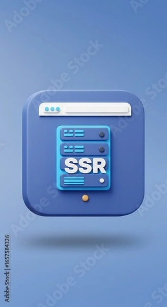 Fototapeta 青のサーバー空間