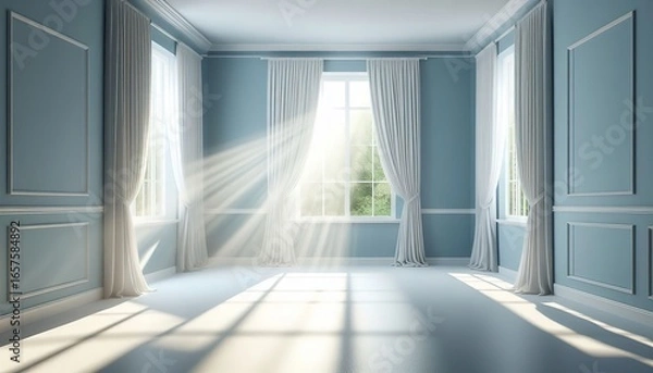 Obraz Empty room with a window architectur concept apartment 