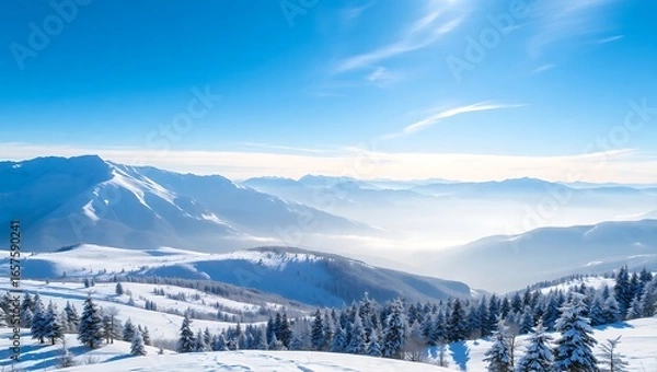 Obraz winter mountain landscape