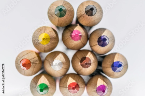 Fototapeta Sharpened Colored Pencils