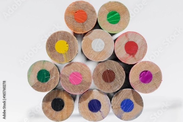 Fototapeta Unsharpened Colored Pencils