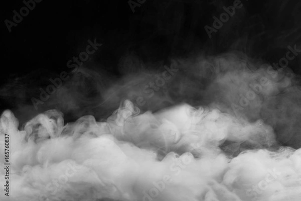 Obraz Fragmenty dymu na czarnym tle