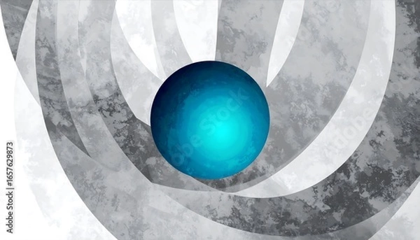 Obraz Abstract design with a central sphere.