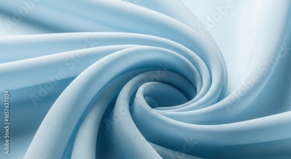 Obraz Soft Light Blue Fabric Swirl Detail Close Up