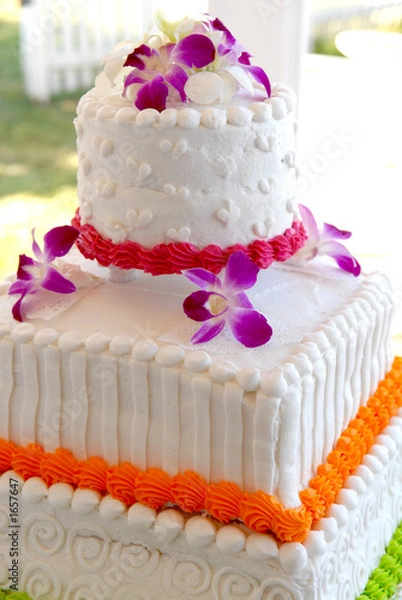 Fototapeta tropical wedding cake