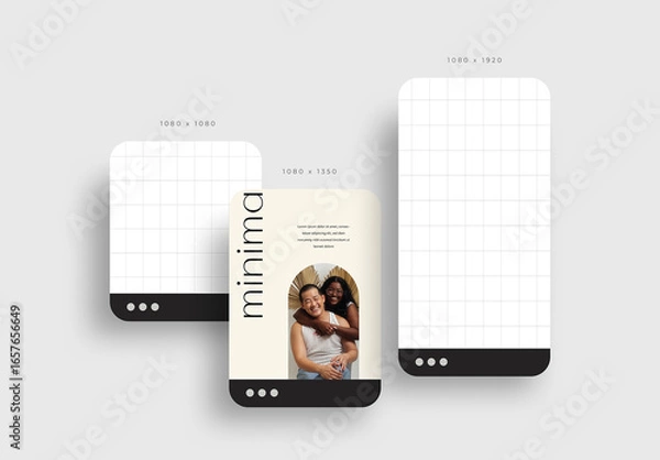 Obraz Mockup For Social Media Posts With Various Sizes
