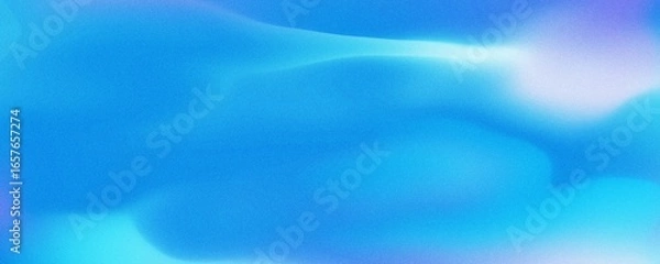 Fototapeta Abstract background of sparkling sky blue waves with streaks effect in the dark. Refraction of wavy striped glass.