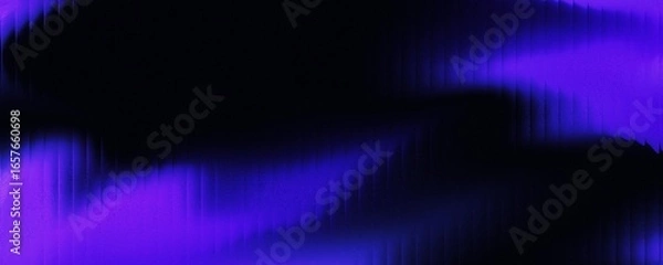 Fototapeta Abstract shiny purple wave background with dark stripes effect. Wave-striped glass refraction.