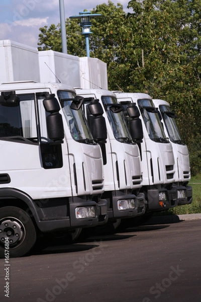 Fototapeta Trucks in row