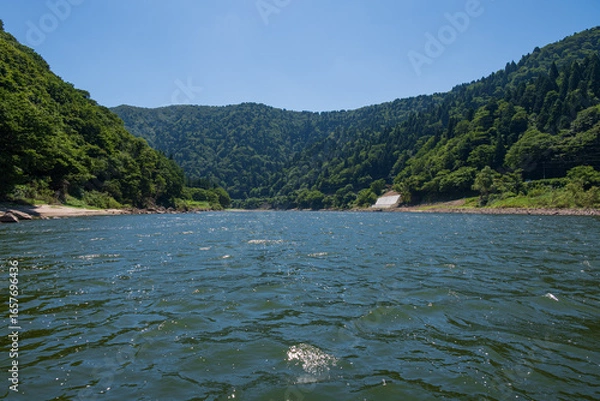 Obraz 最上峡舟下りからの風景