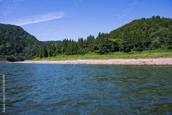 Obraz 最上峡舟下りからの風景