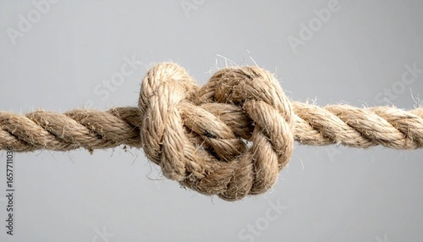 Fototapeta Thick Rope and a Maritime Knot and a Clean and Simple Look