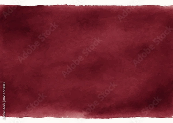 Fototapeta Burgundy watercolor background texture, elegant hand-painted wash for invitations, posters, packaging, and digital projects.