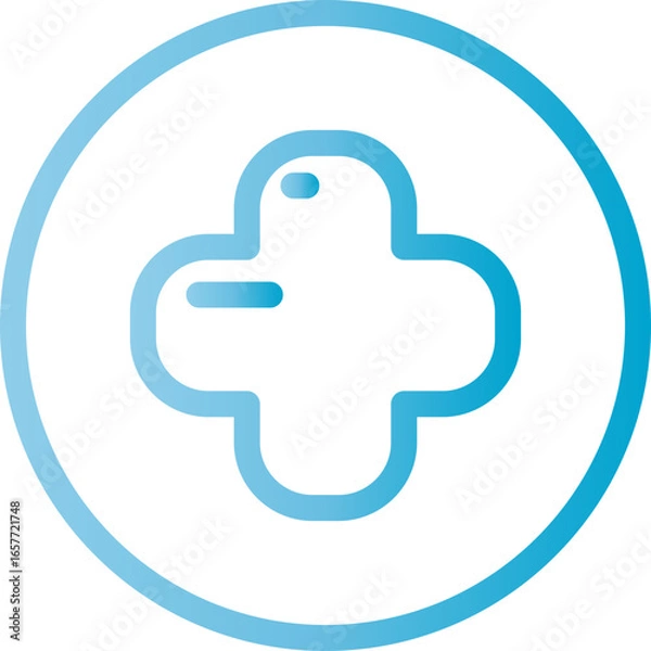 Obraz Modern medical symbol with blue gradient for healthcare branding
