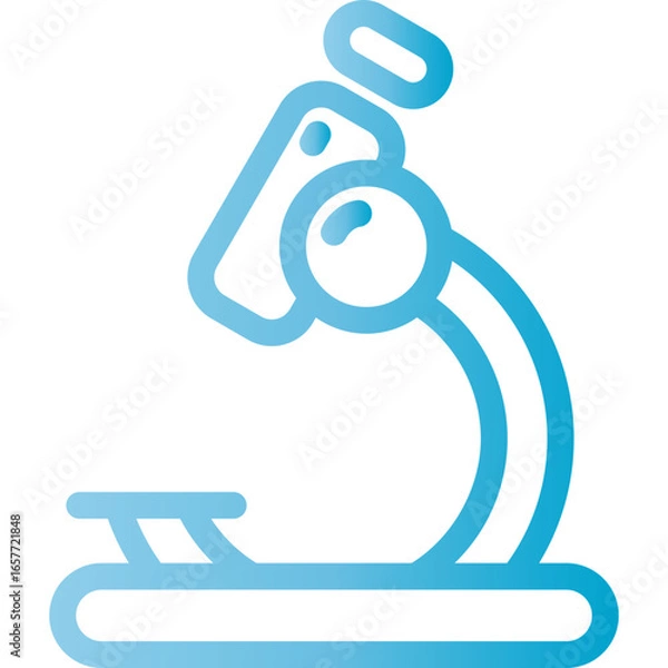Fototapeta Modern microscope icon for science and research visuals