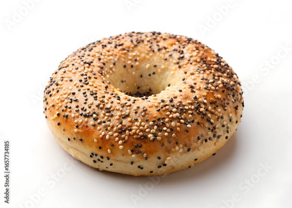 Obraz Everything Bagel on White Background