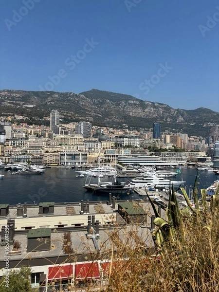 Fototapeta view of Monaco, aerial view of the sea Monaco