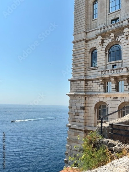 Fototapeta view of Monaco, aerial view of the sea Monaco