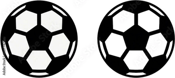 Obraz サッカーボール　スポーツ　シルエット　イラスト　ピクトグラム