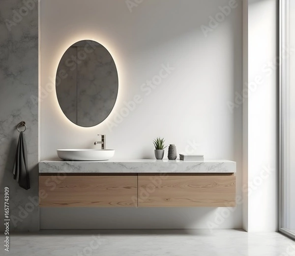 Fototapeta Sleek and Stylish Modern Bathroom