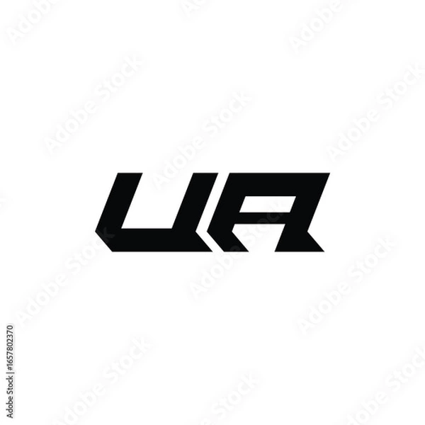 Fototapeta UA monogram logo design letter text name symbol monochrome logotype alphabet character simple logo