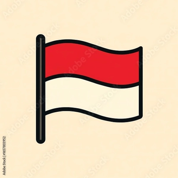Obraz Indonesian Flag Icon