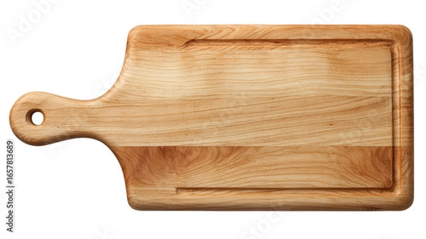 Fototapeta Wooden Cutting Board background isolated on a Transparent background, PNG file.