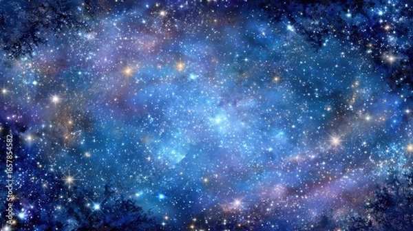 Obraz Deep space nebula with countless stars