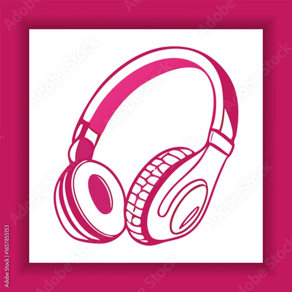 Fototapeta Headphone on white background

