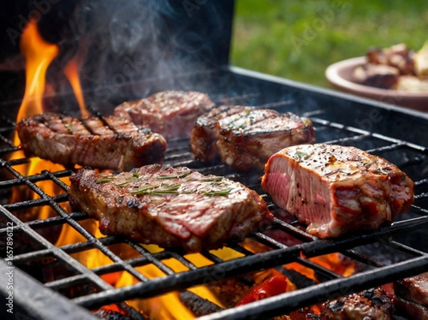 Fototapeta 外で食べるのは最高