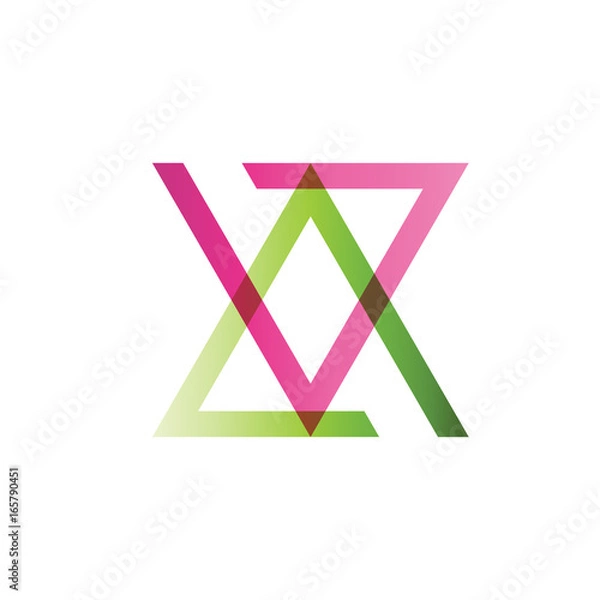 Fototapeta color letter  V A logo 