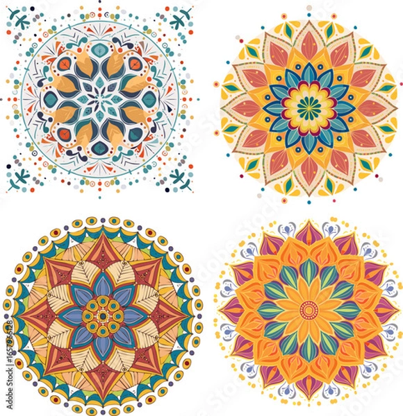 Fototapeta Colorful Mandala Designs Collection.