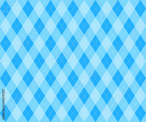 Fototapeta アーガイル　ブルー