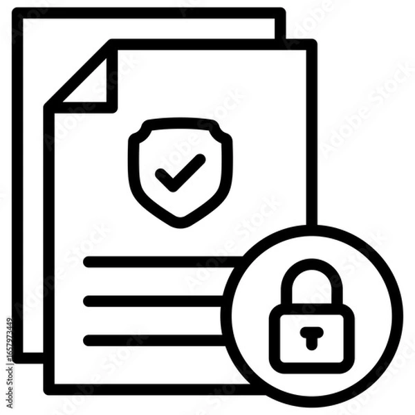 Fototapeta Secure Document Icon