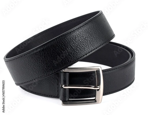 Fototapeta Two black leather belts (1)