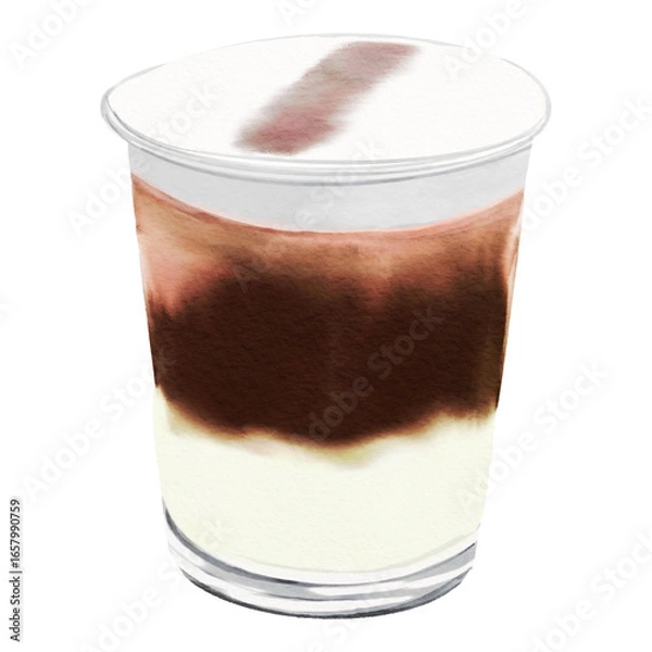 Obraz Einspanner Coffee Cafe Latte Beverage Dessert Vector Design