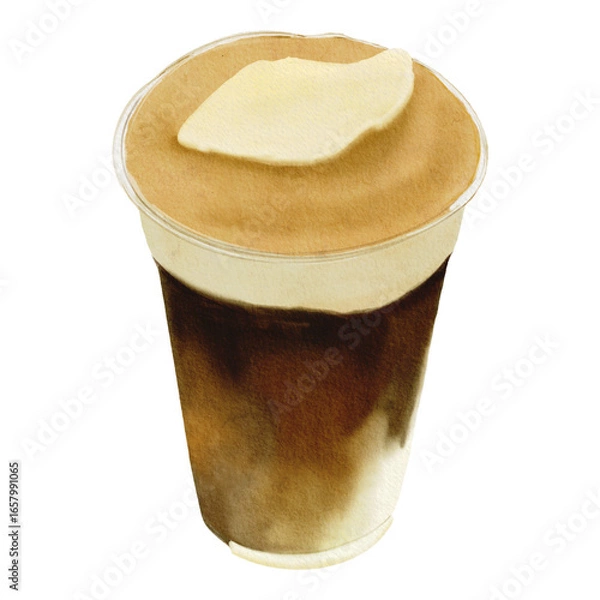 Obraz Einspanner Coffee Cafe Latte Beverage Dessert Vector Design