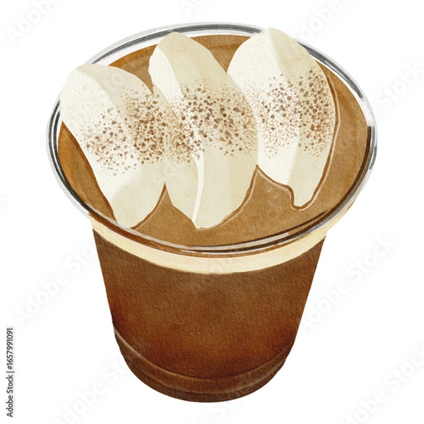 Obraz Einspanner Coffee Cafe Latte Beverage Dessert Vector Design