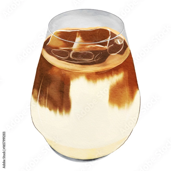 Fototapeta Einspanner Coffee Cafe Latte Beverage Dessert Vector Design