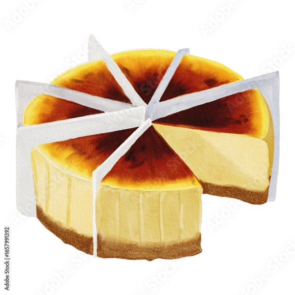 Obraz Delicious cheesecake Dessert Vector Design