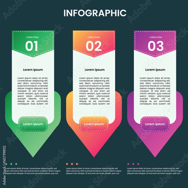 Obraz Gradient Infographic Vector Collection For Bussines Modern Simple