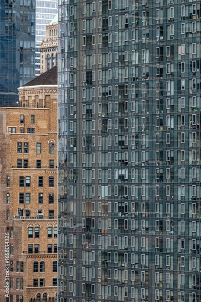 Fototapeta detail of a modern building in New York