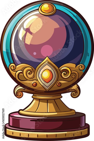 Obraz Spooky Crystal Elements Magical Crystal Ball Fortune Teller