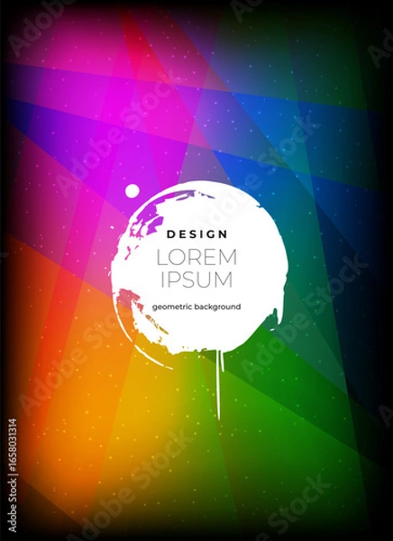 Fototapeta Flat vector. Minimal geometric background. Dynamic shapes composition. Eps10 vector.