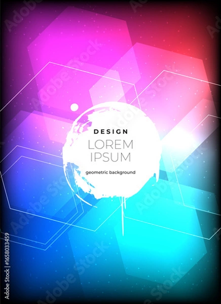 Fototapeta Flat vector. Minimal geometric background. Dynamic shapes composition. Eps10 vector.