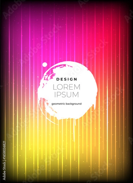 Fototapeta Flat vector. Minimal geometric background. Dynamic shapes composition. Eps10 vector.