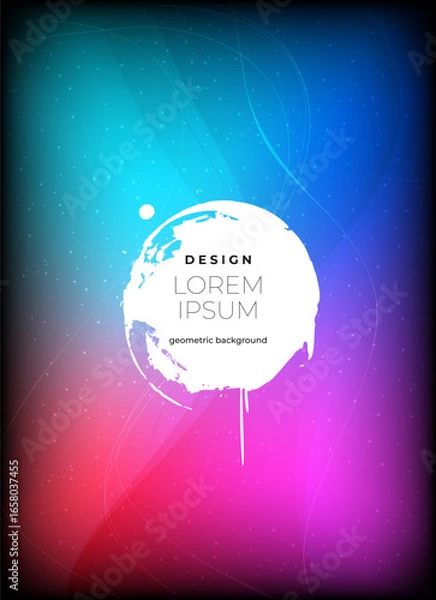 Fototapeta Flat vector. Minimal geometric background. Dynamic shapes composition. Eps10 vector.